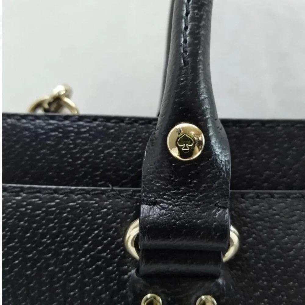 kate spade New York Durham Wellesley Black Pebble Leather with Adjustable Strap